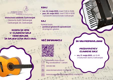 Razpis za vpis Cerkvenjak 